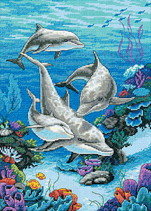 Dolphin Domain - 03830 Dimensions - Cross stitch kit