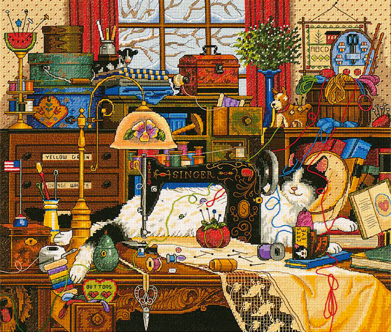 Maggie the Messmaker - 03884 Dimensions Gold - Kit de punto de cruz