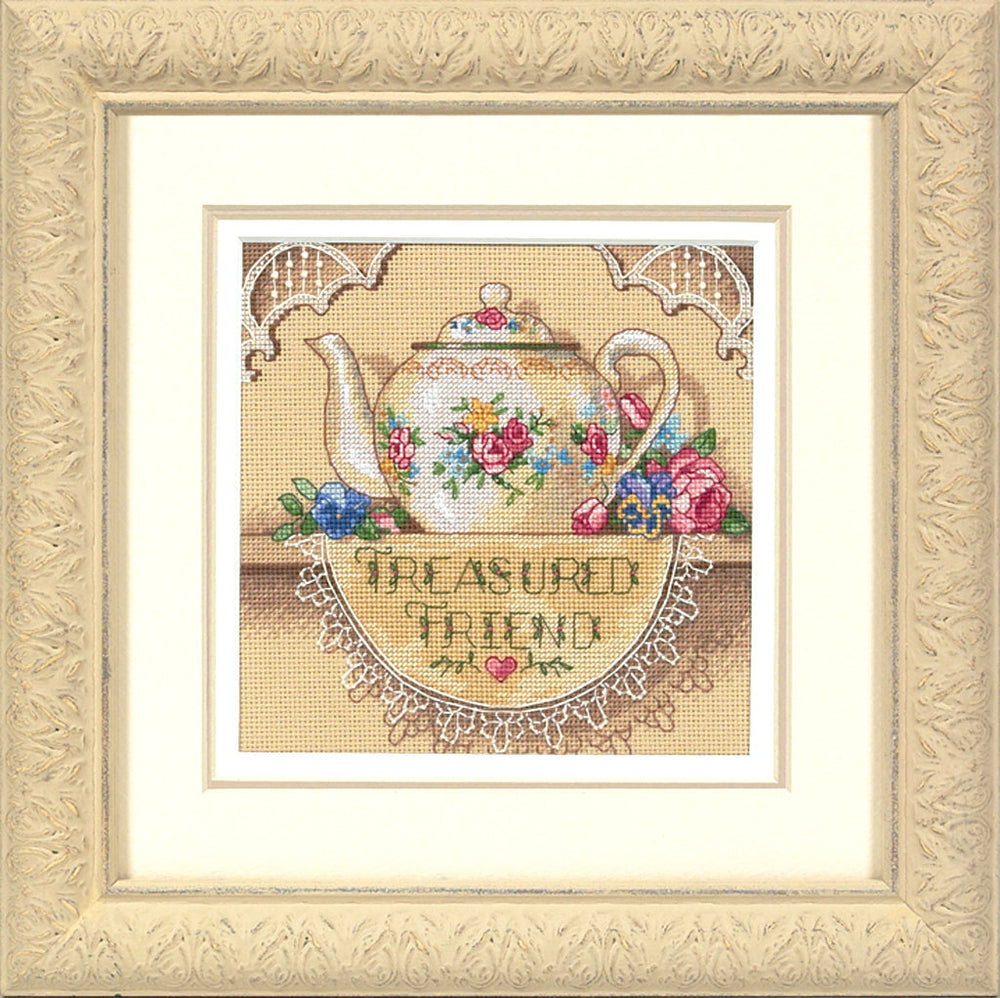 Treasured Friend Teapot - 06904 Dimensions - Kit de punto de cruz