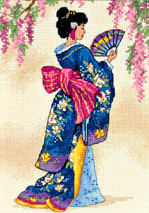 Geisha elegante - 06953 Dimensions - Kit de punto de cruz
