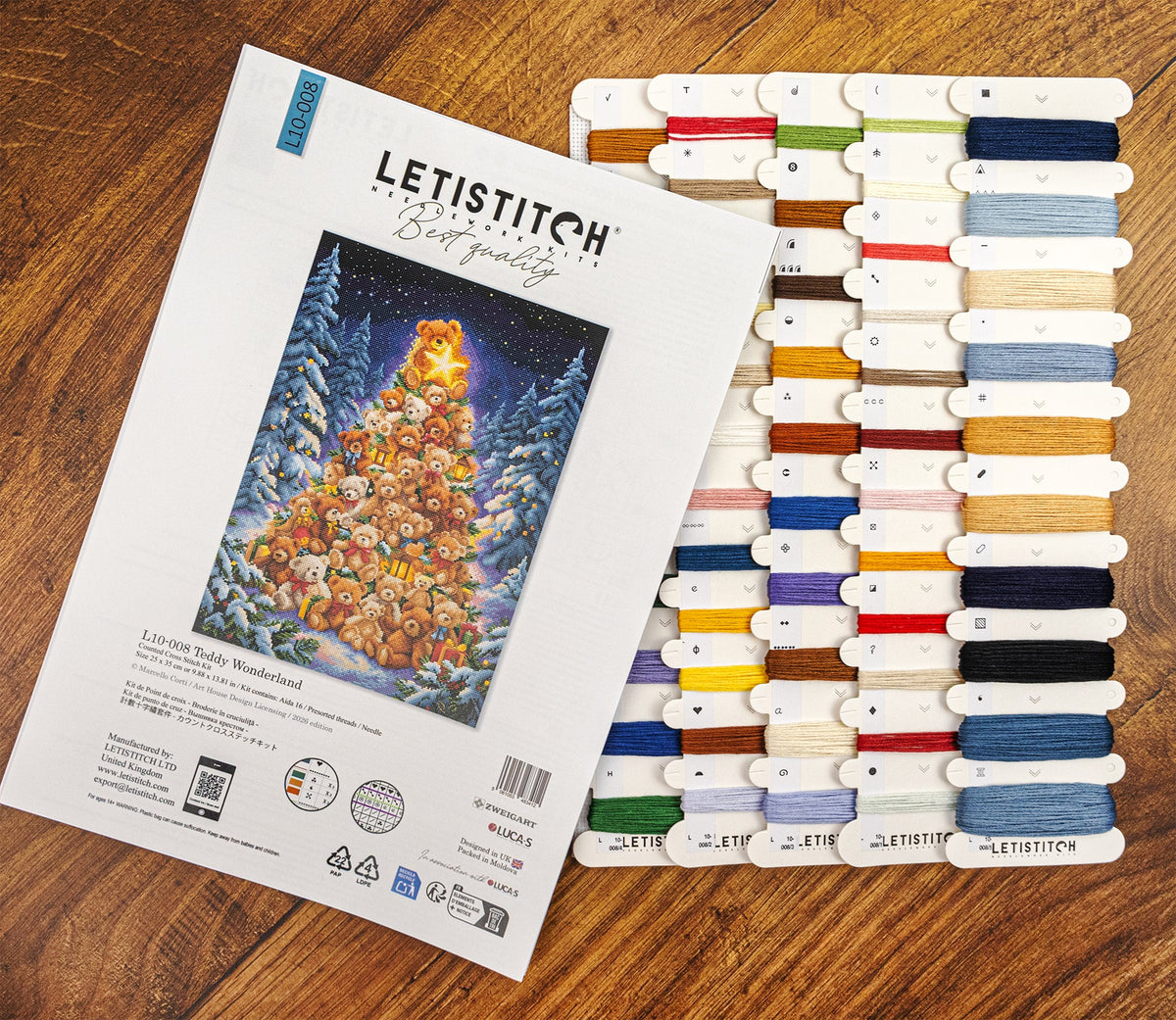Kit de Punto de Cruz Letistitch L10-008 Teddy Wonderland – contenido y detalles del kit (4)
