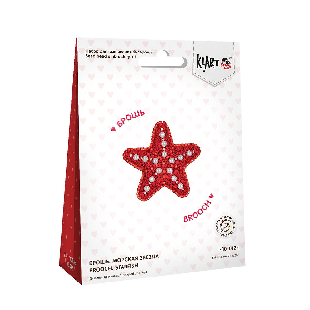 10-012 Broche. Estrella de mar - Klart - Kit Para Bordar con Abalorios