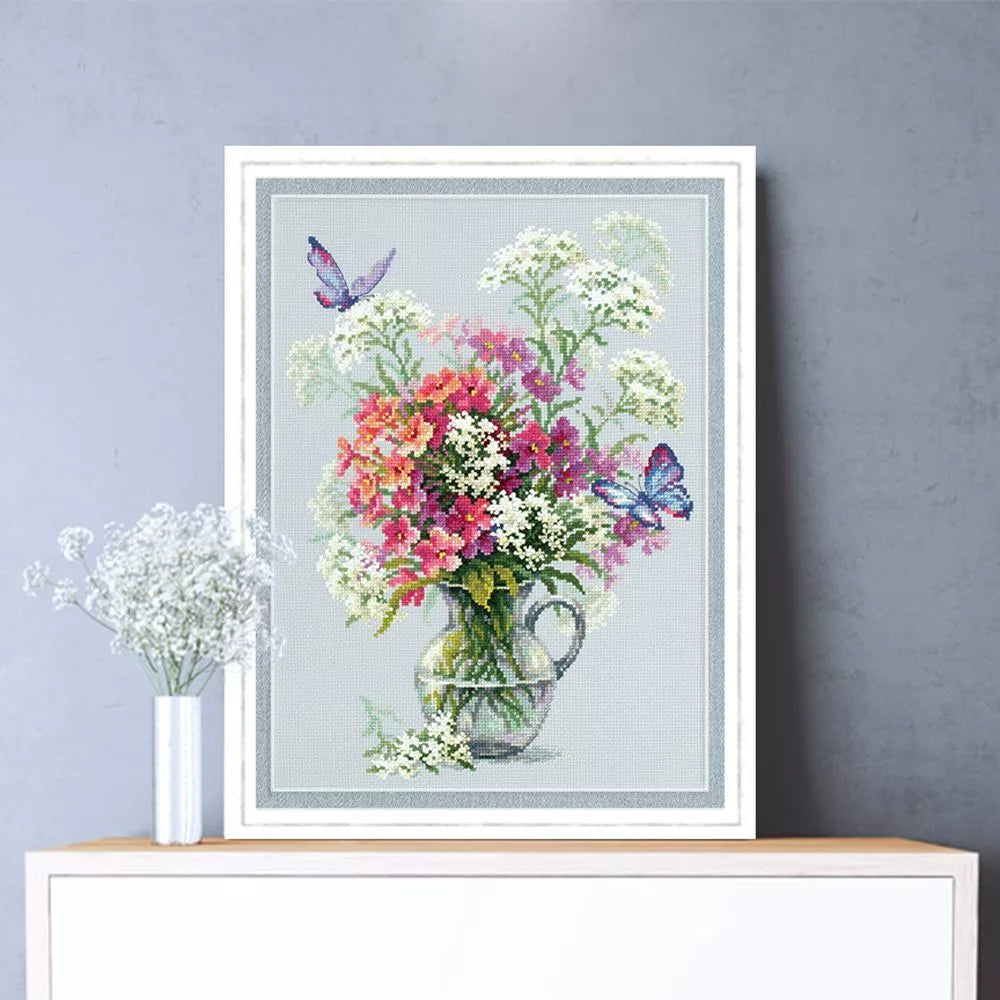 100-081 Phlox and Yarrow. Kit de Punto de Cruz Magic Needle