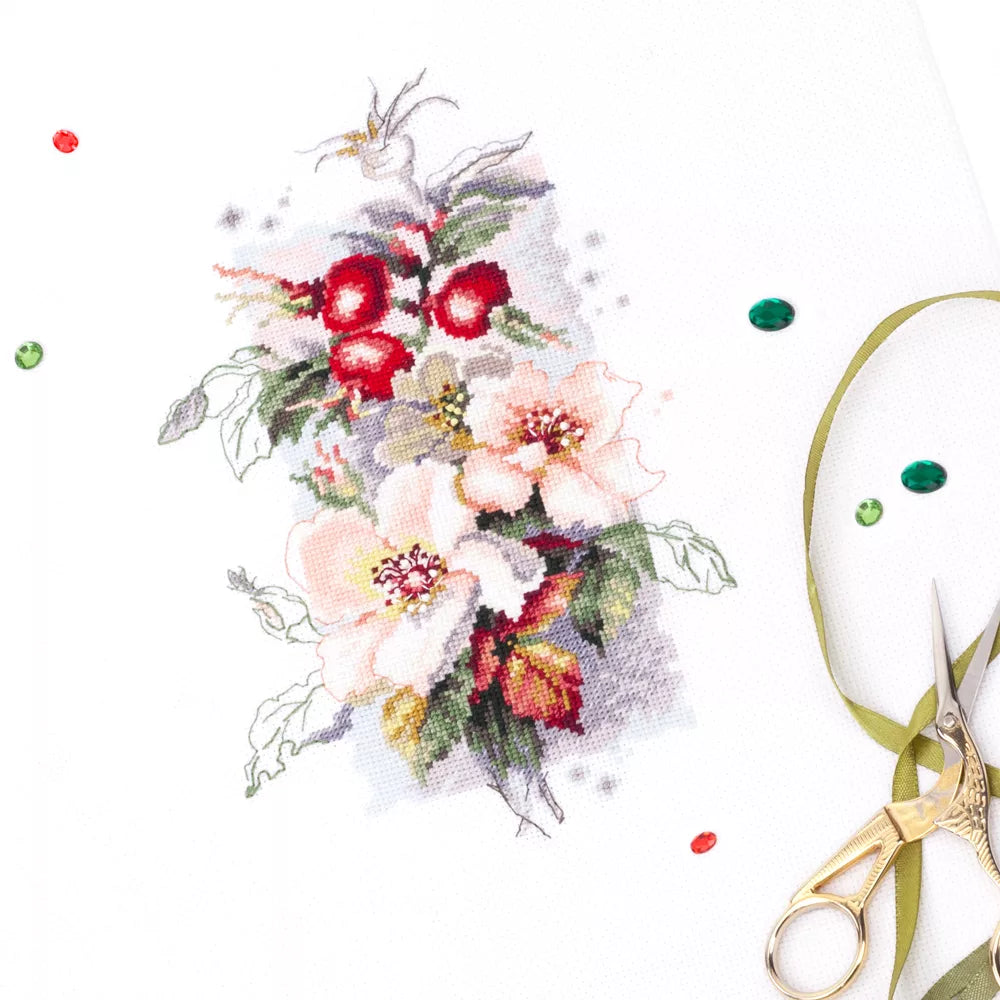 100-102 Rosa Canina. Magic Needle Cross Stitch Kit