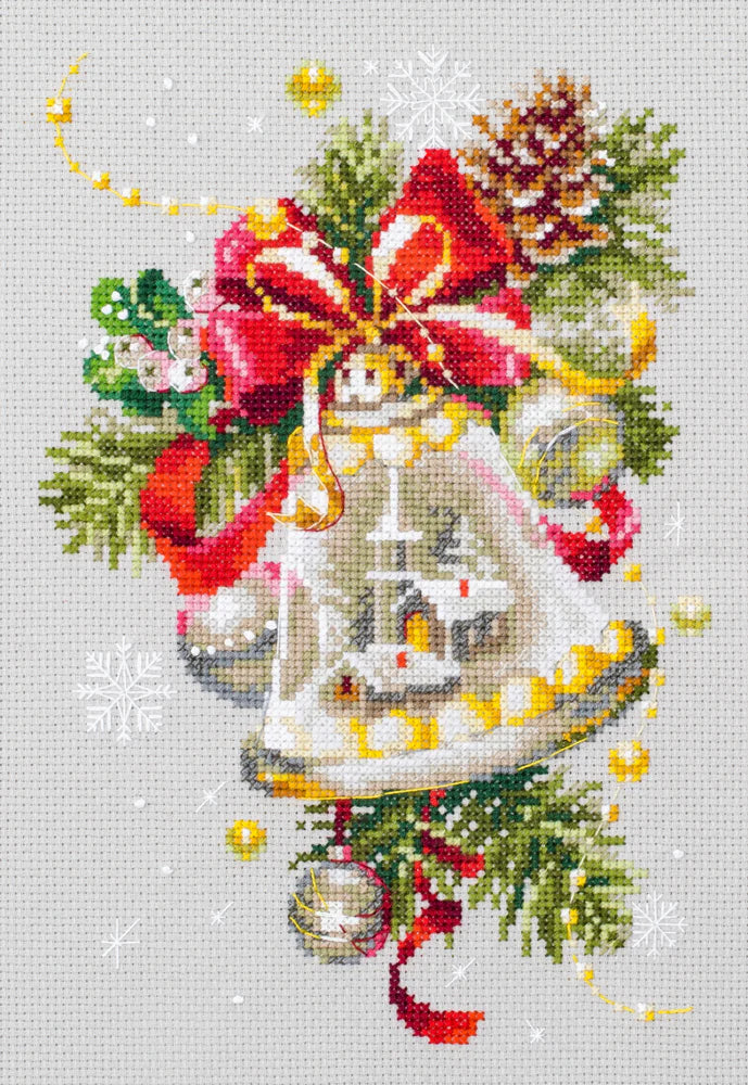 100-232 Campana de Navidad. Kit de Punto de Cruz Magic Needle