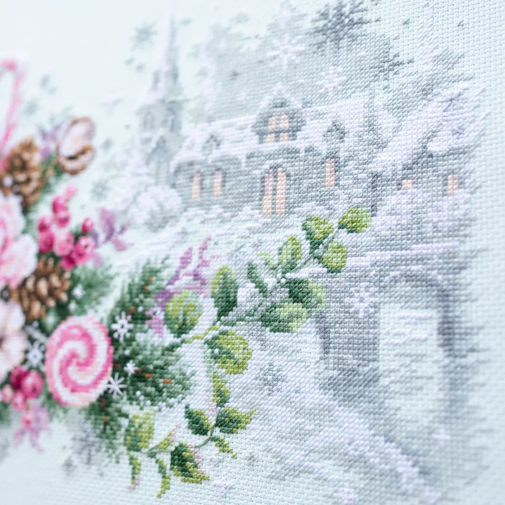 100-244 Sentimiento Navideño. Kit de Punto de Cruz Magic Needle