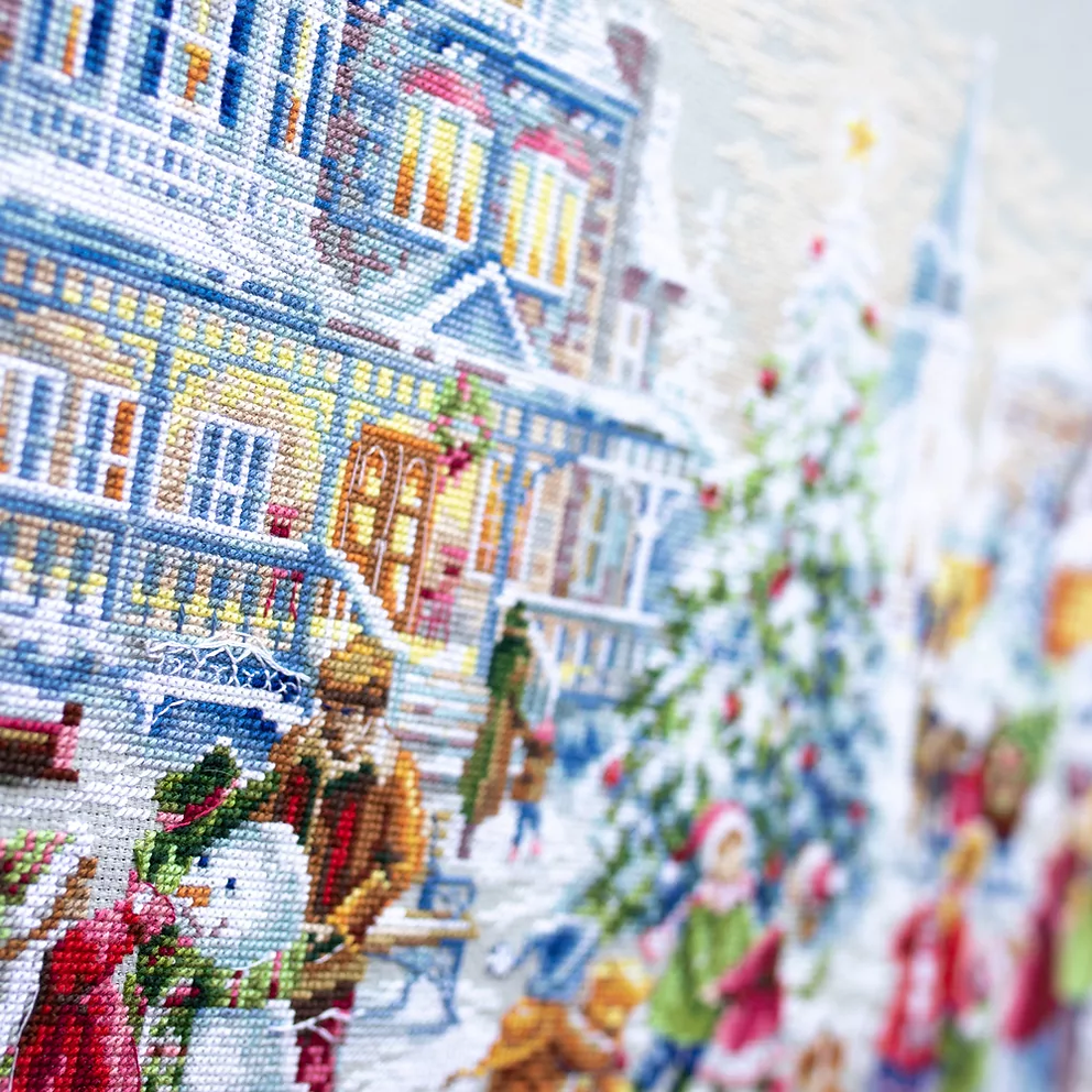 Enchanted Christmas Scene - Cross Stitch Kit "Christmas Eve" by Magic Needle 100-250