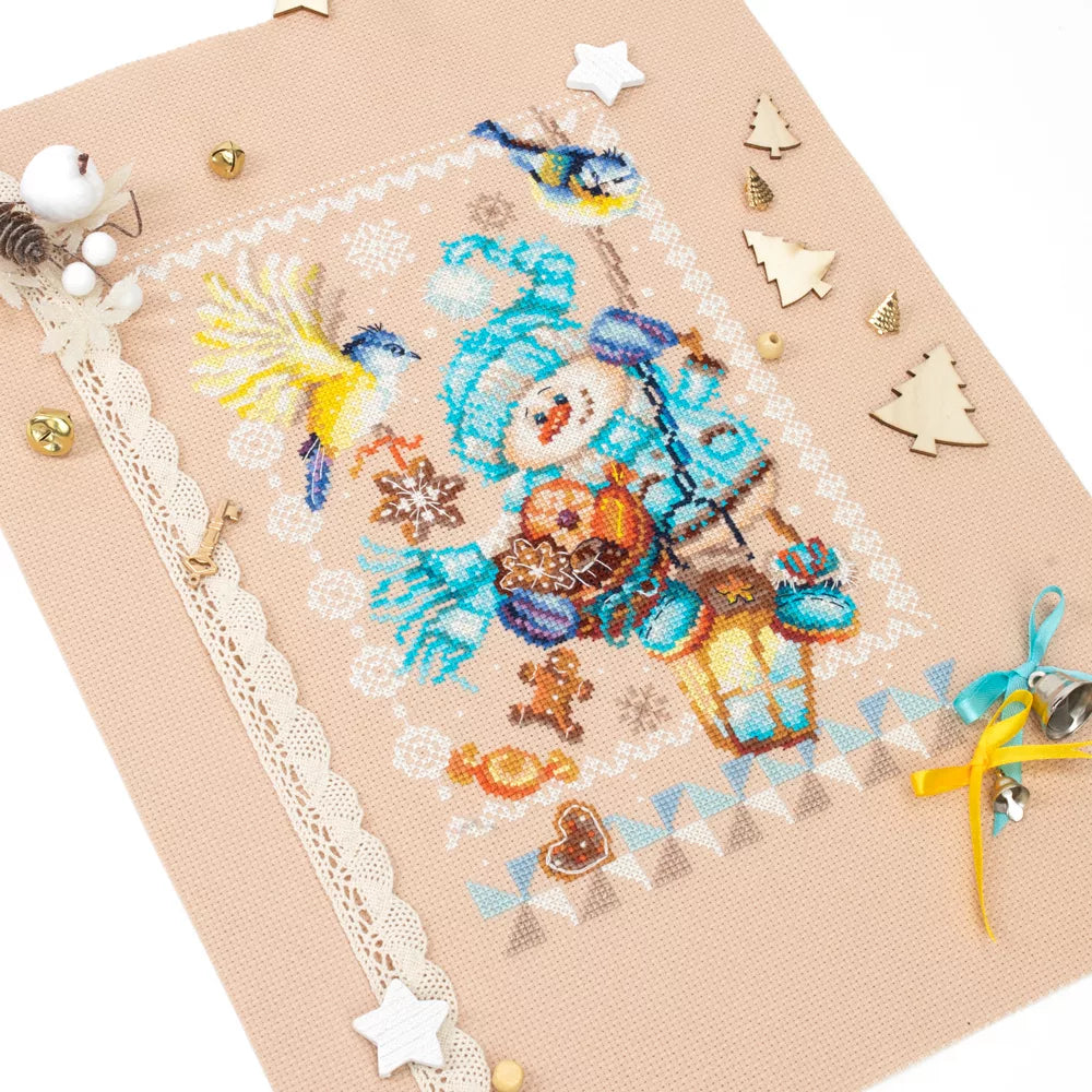 100-260 Bonbons de Noël. Kit point de croix aiguille magique