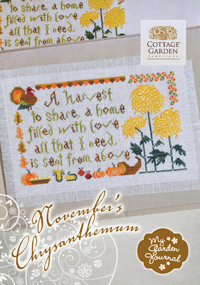 November’s Chrysanthemum - Gráfico Punto de Cruz - Cottage Garden Samp
