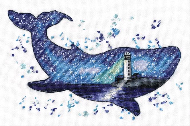 AKx Stitch kit point de croix - Whale