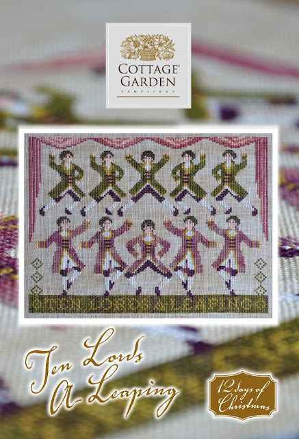 Ten Lords A Leaping - Cross Stitch Chart - Cottage Garden Samplings