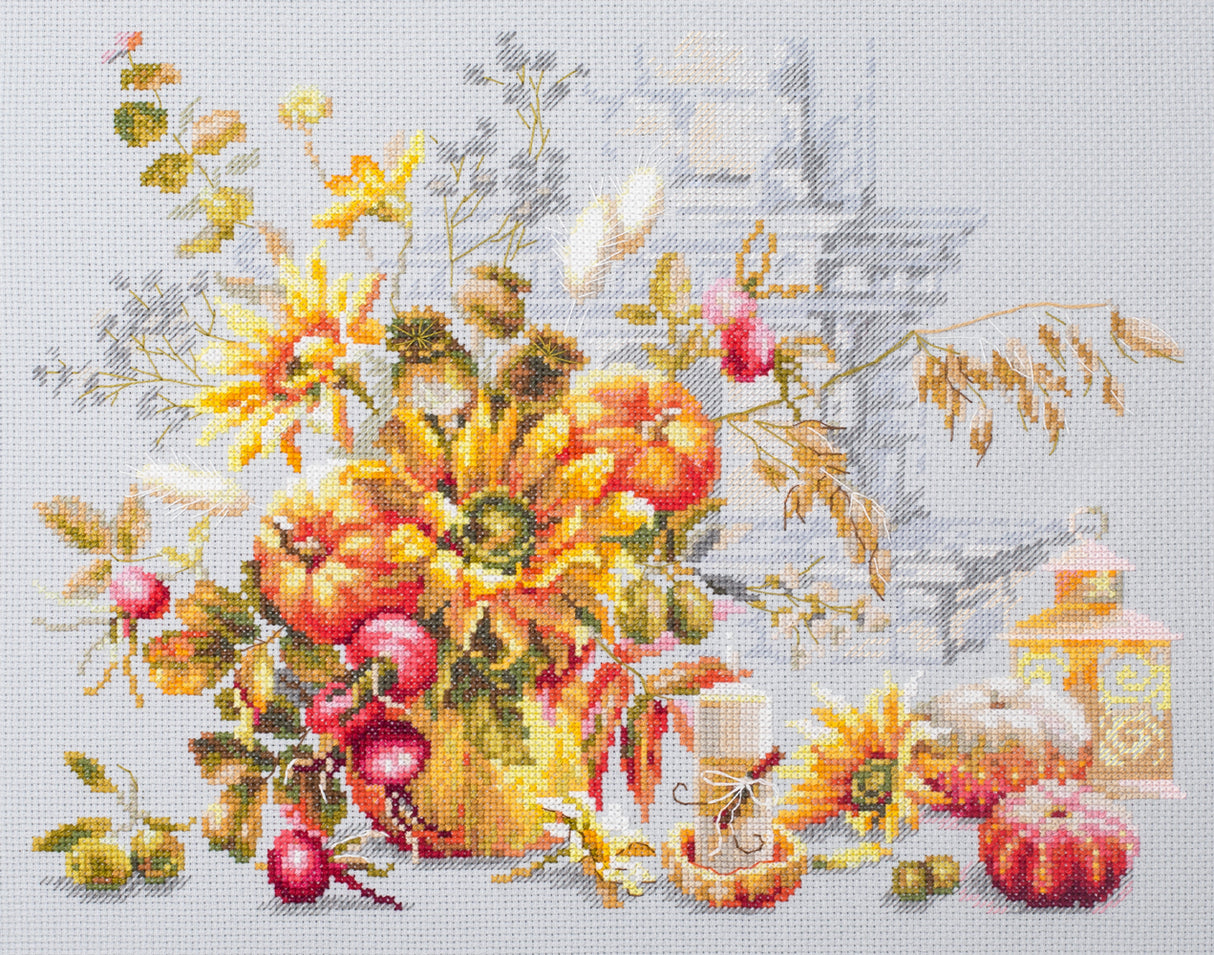 120-012 Autumn Improvisation. Magic Needle Cross Stitch Kit