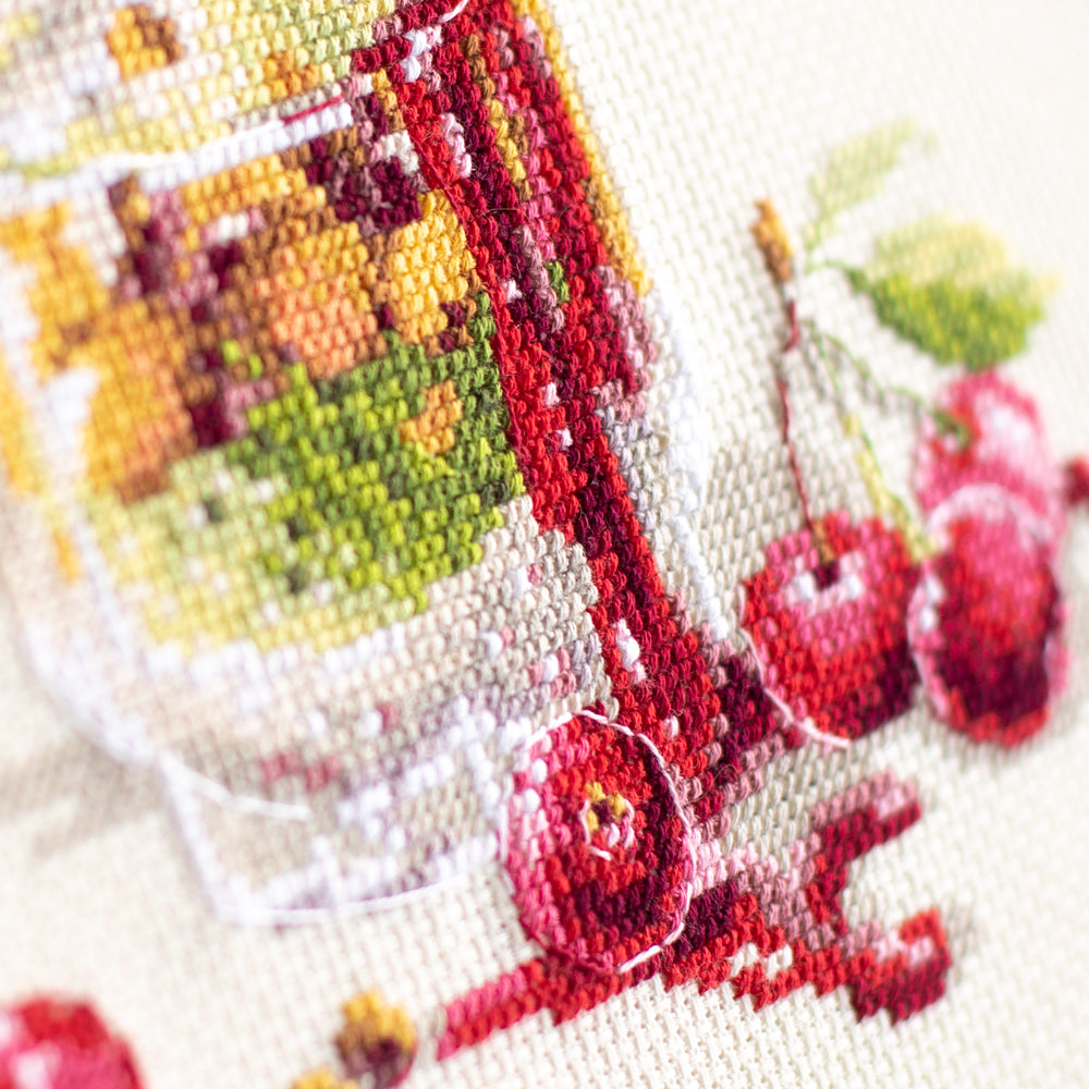 120-081 Cherry Dessert. Magic Needle Cross Stitch Kit