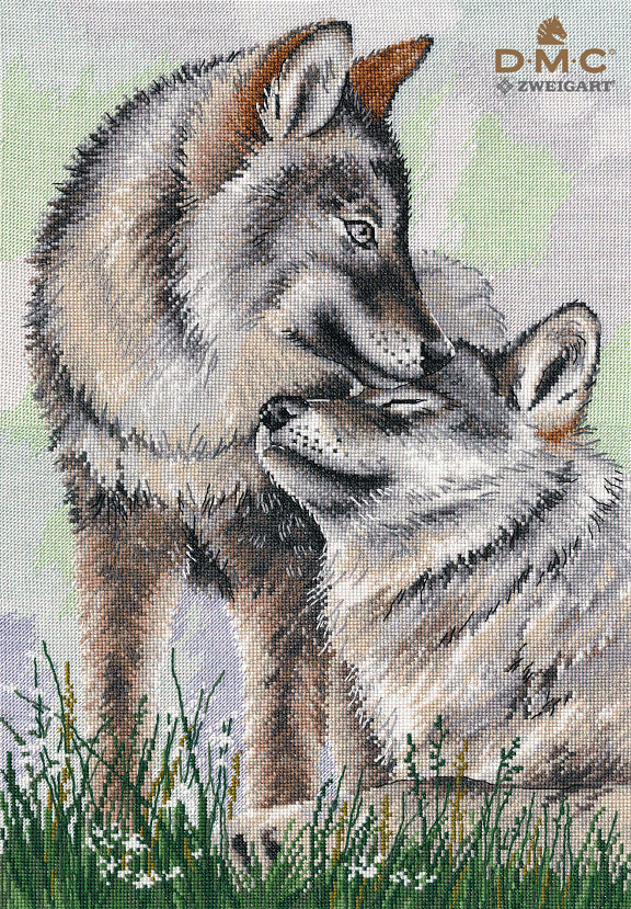 Juntos y para siempre. Lobos - 1331 OVEN - Kit de punto de cruz