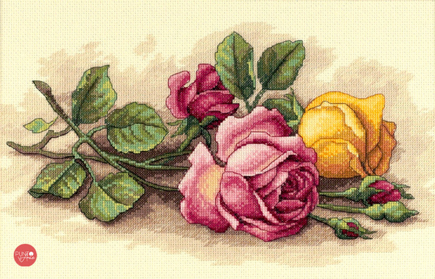 Rose Cuttings - 13720 Dimensions - Cross Stitch Kit