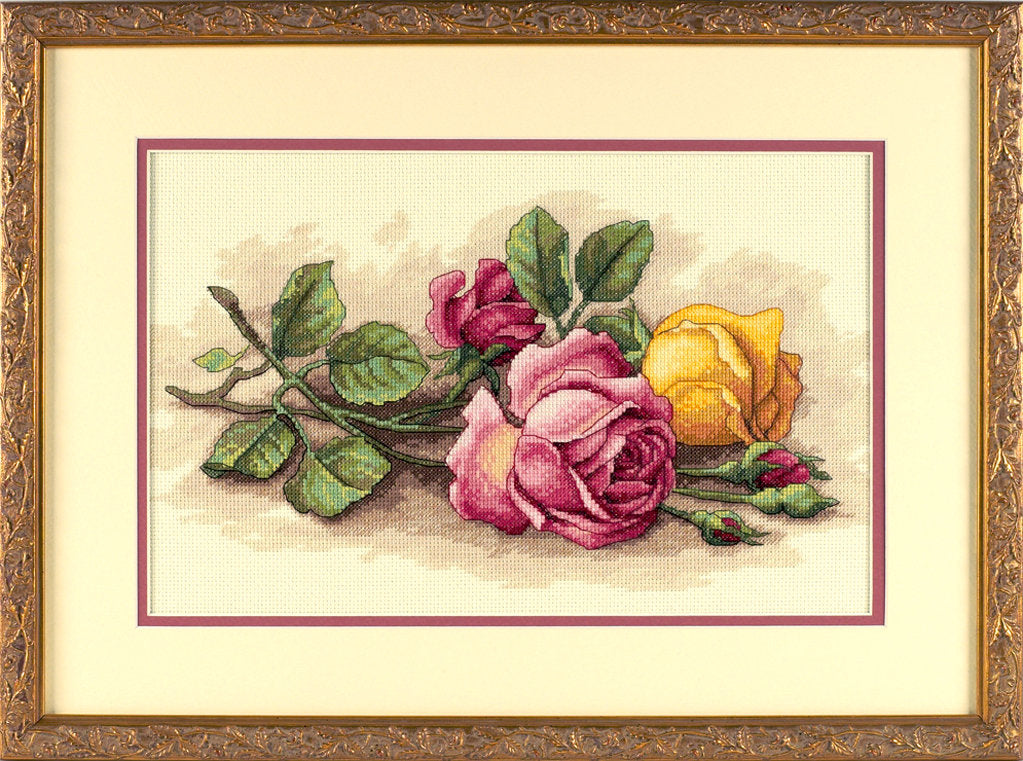 Rose Cuttings - 13720 Dimensions - Cross Stitch Kit