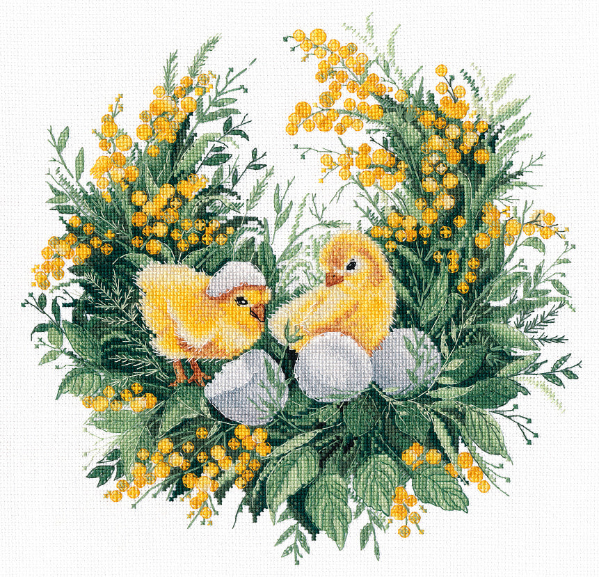 Kit de point de croix. Histoire de printemps - FOUR 1477