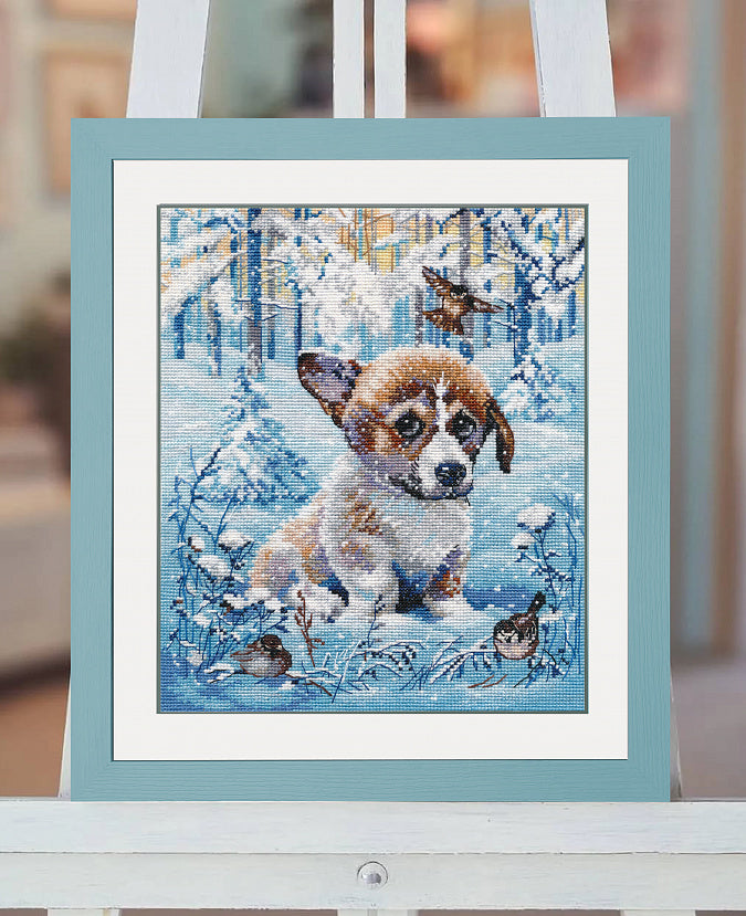 Cross stitch kit. Snow Pup - 1482 OVEN