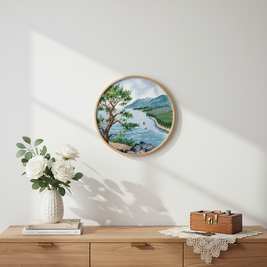 Kit de punto de cruz. Lago Baikal - 1519 OVEN