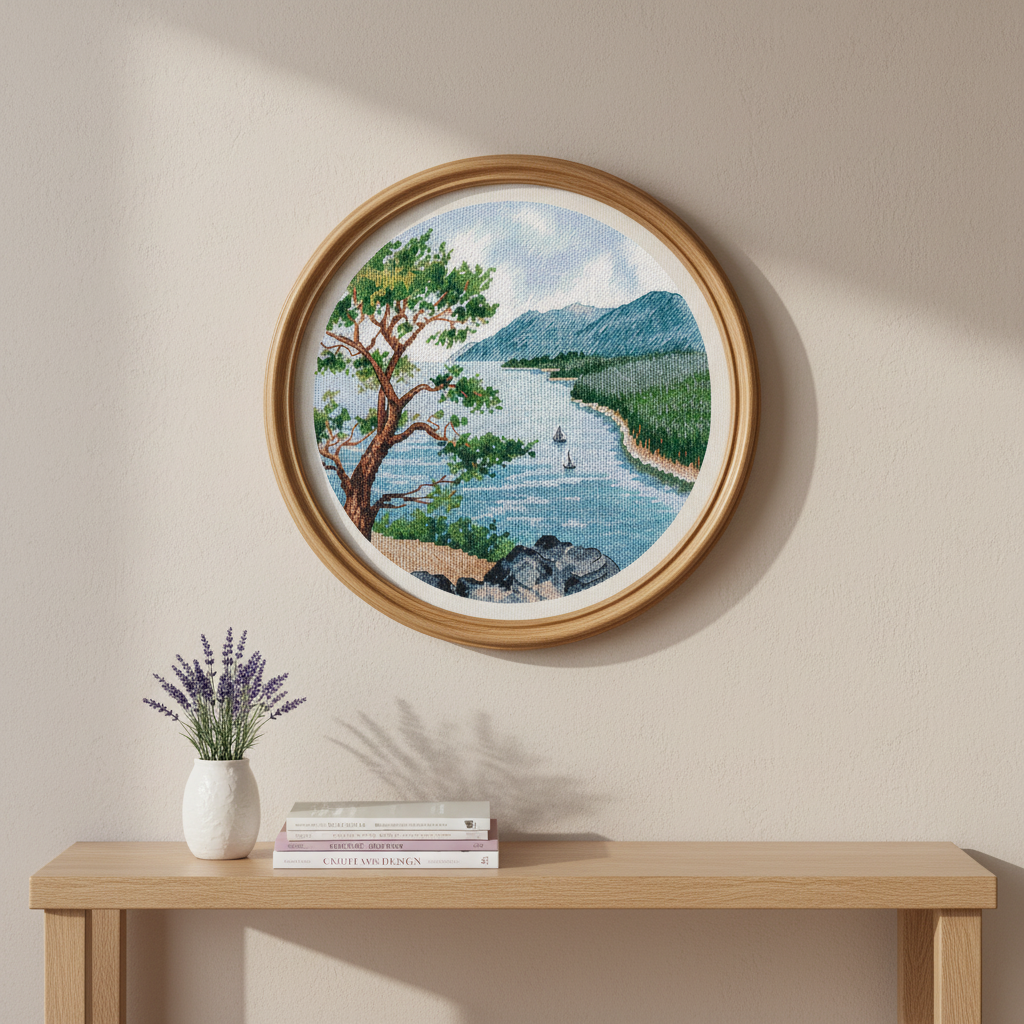 Kit de punto de cruz. Lago Baikal - 1519 OVEN