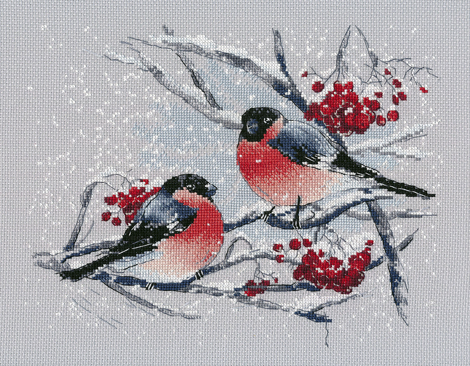 Bullfinches - Cross Stitch Kit 1522 OVEN with threads Luca-S