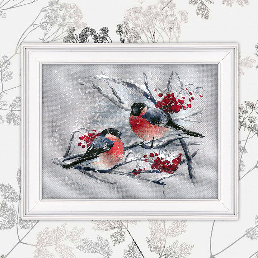 Bullfinches - Cross Stitch Kit 1522 OVEN with threads Luca-S