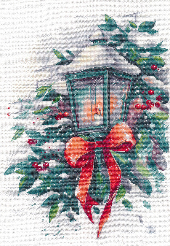 Kit de punto de cruz. Linterna de Invierno - 1525 OVEN