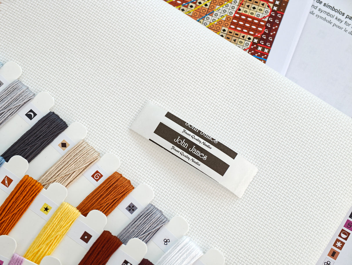 Kit de Point de Croix AVA P096 La Belle Époque – Scène Urbaine Élégante sur Aida 16