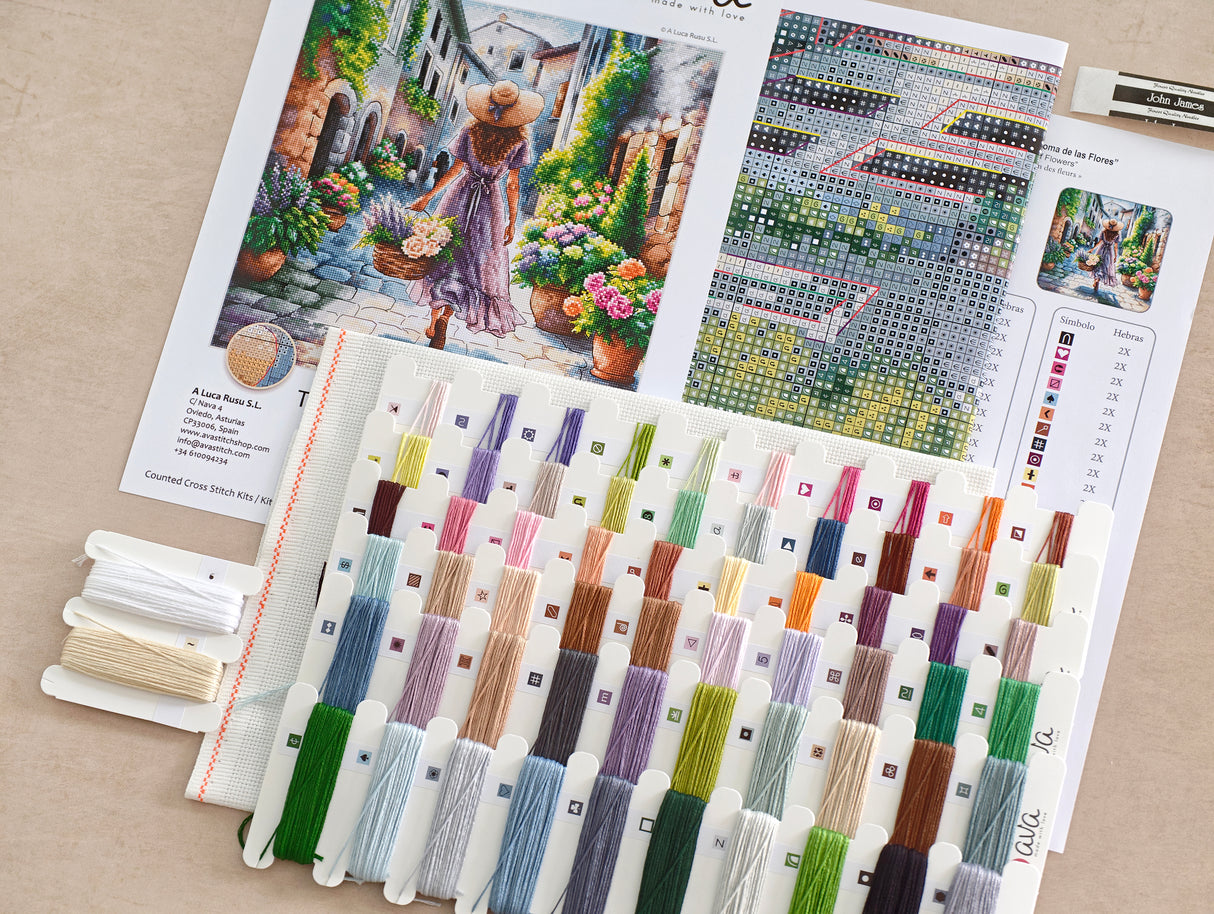 Cross Stitch Kit "The Scent of Flowers" - AVA Stitch P110