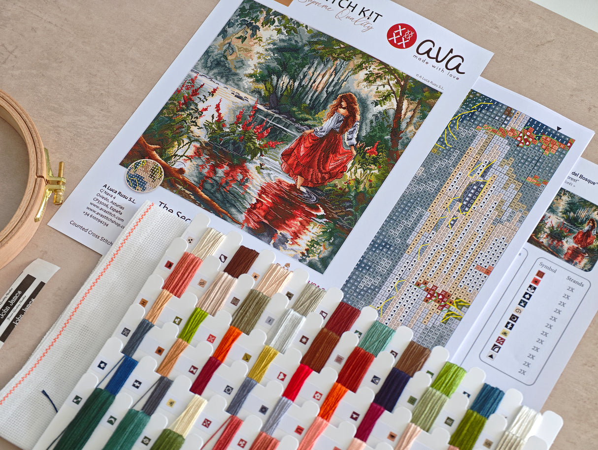 Kit de point de croix AVA Stitch « Le secret de la forêt » P041