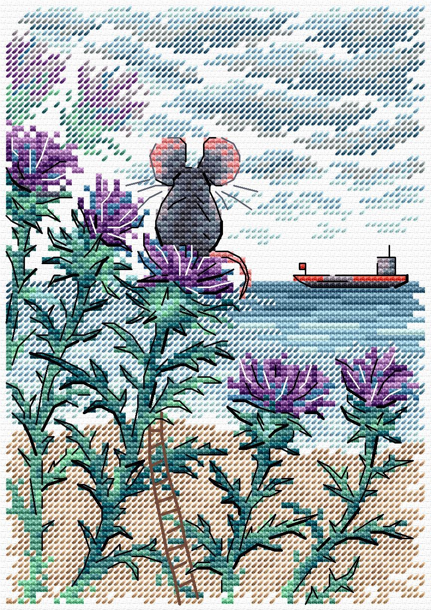 Kit de point de croix « Un morceau de mer » MP Studia SM-985