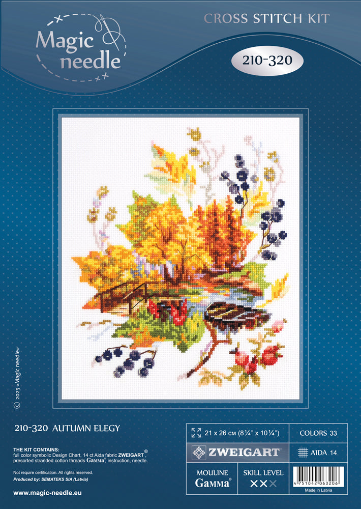 Autumn Elegy Cross Stitch Kit - Magic Needle 210-320