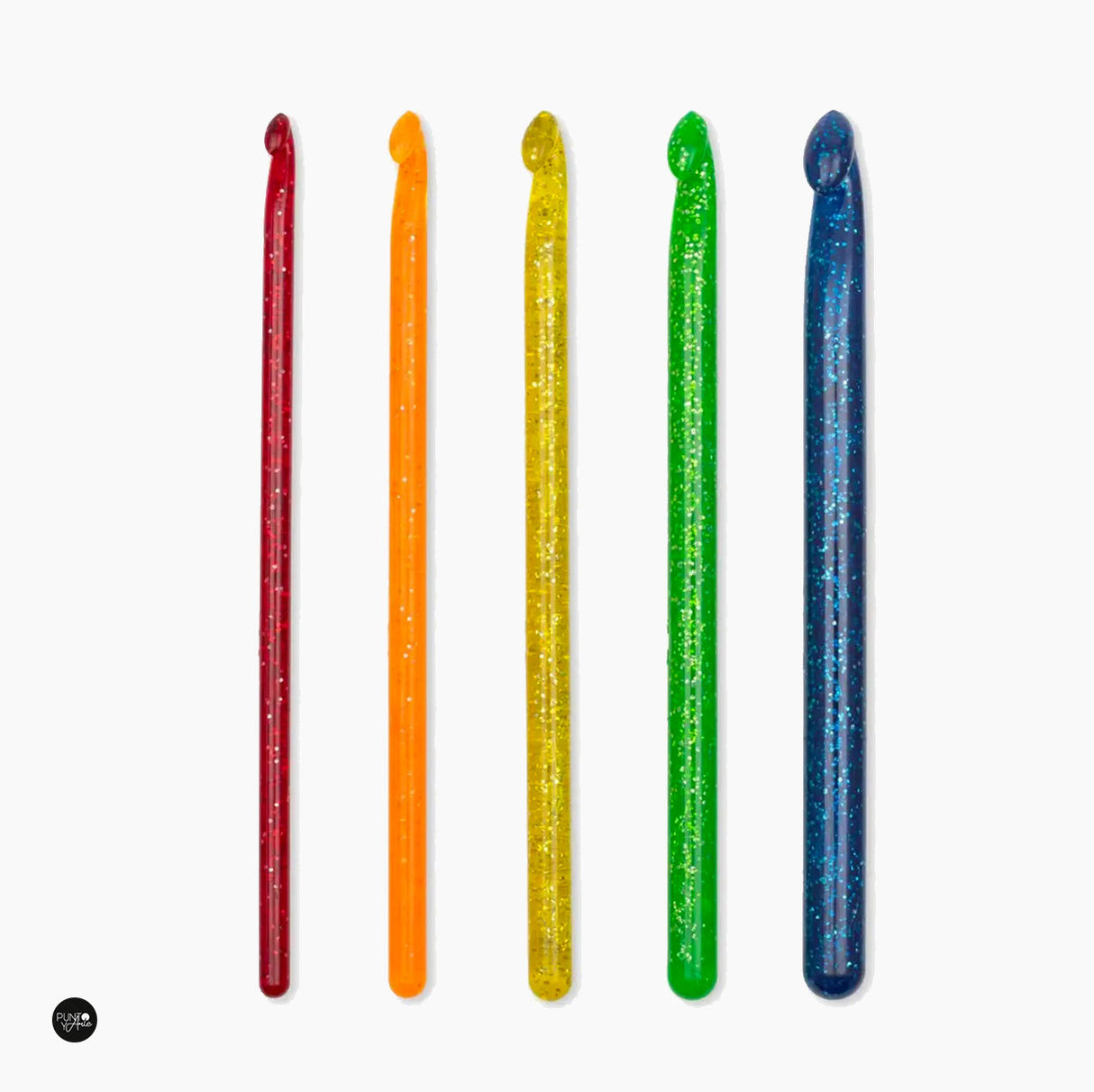 Juego de ganchillos Pop de Prym 218599 con purpurina - 5 piezas