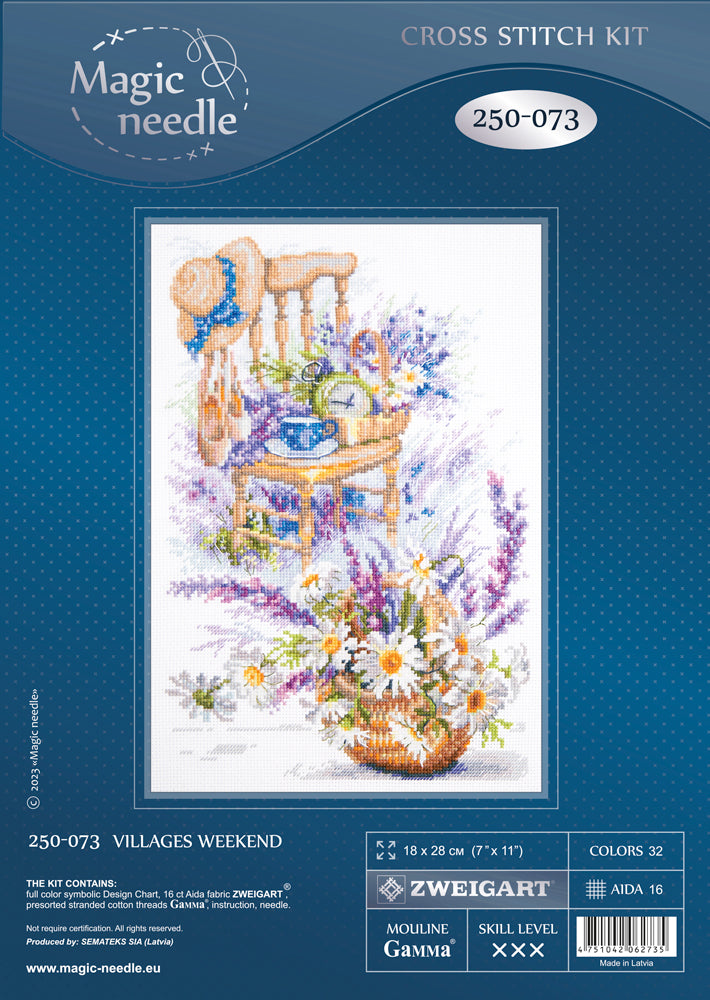 Kit point de croix Villages Week-end - Aiguille magique 250-073