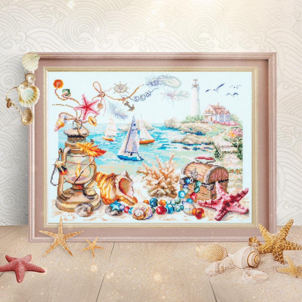 250-707 Coastal Breeze. Magic Needle Cross Stitch Kit