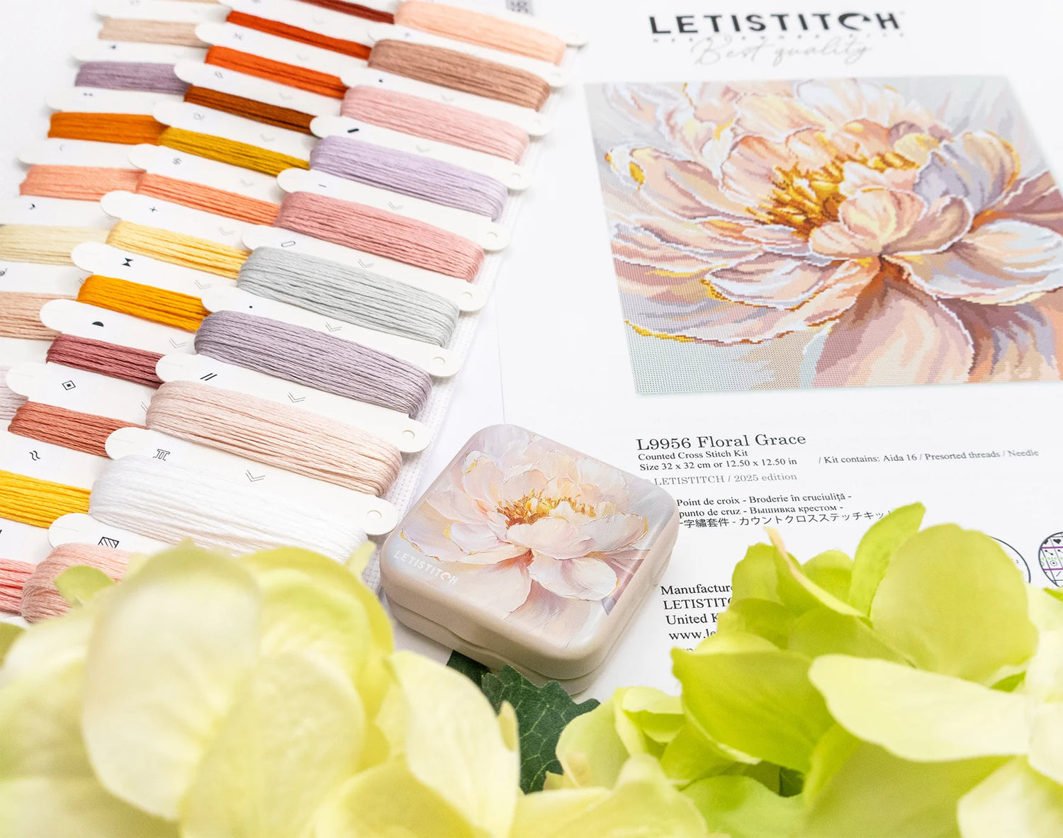 Kit de Punto de Cruz Letistitch - Floral Grace L9956