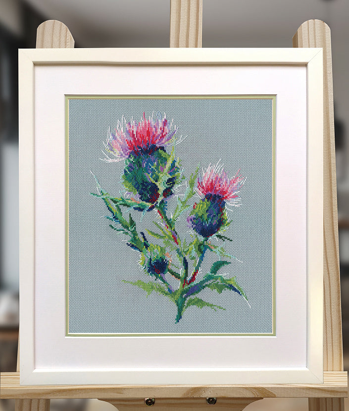 Kit de punto de cruz "Cardo" 1595