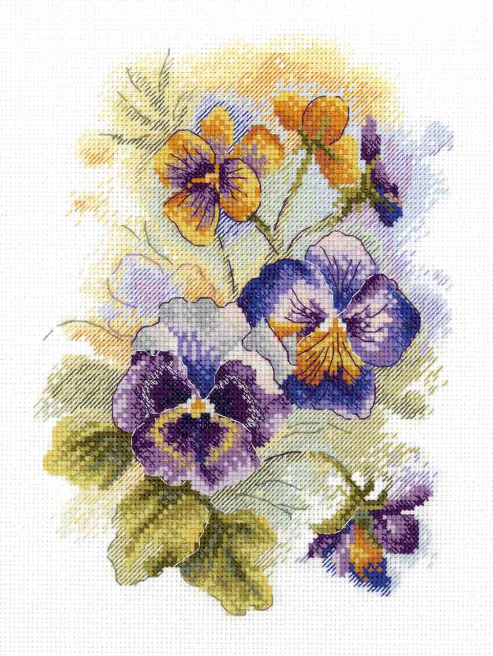 Kit de broderie au point de croix "Fleurs d'été" SNV-800 MP Studia