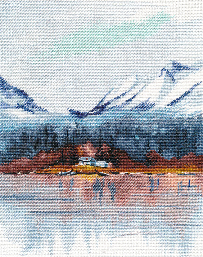 Cross Stitch Kit "Happiness is not far away" Oven 1653 – Winter Landscape