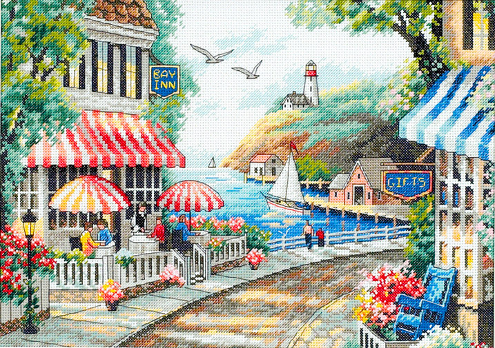 Cafe By The Sea - 35157 Dimensions - Cross Stitch Kit