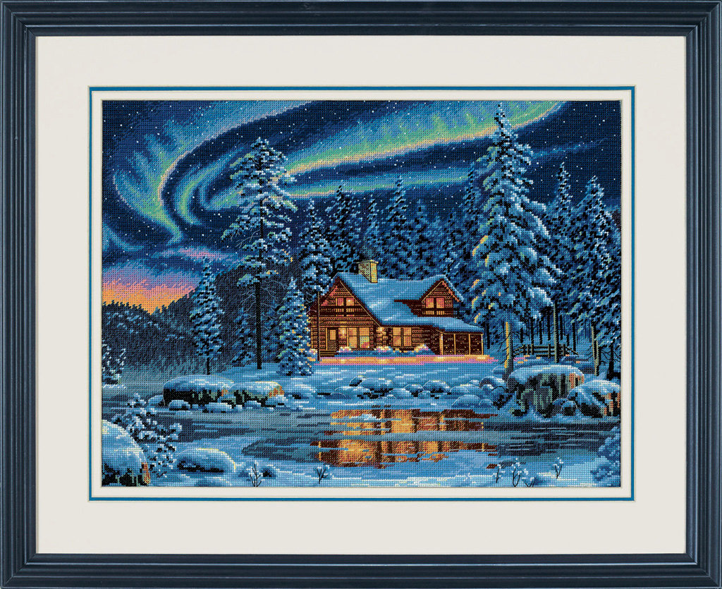 Cottage, Aurora - 35212 Dimensions - Kit de point de croix