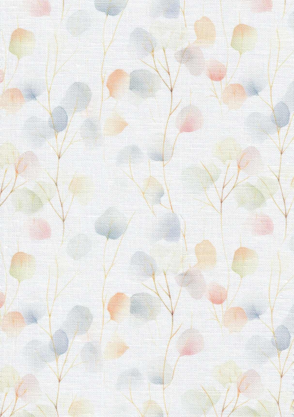 Tela de lino Belfast 32 ct Zweigart 3609/90005 Watercolor Leaves vista vertical