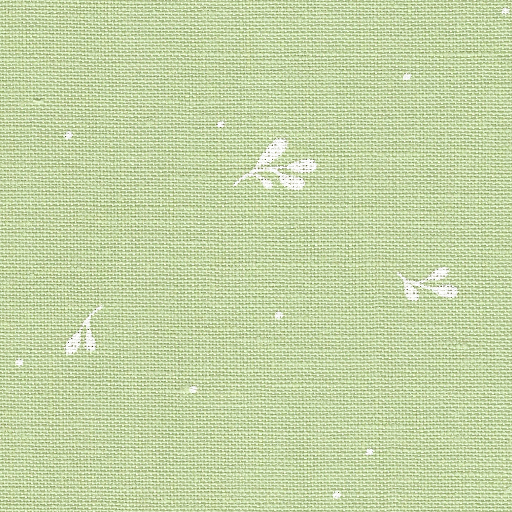 Tela Belfast Linen 32ct Zweigart – Color 6369 "Leaves" (Hoja Verde con Motas y Ramitas Blancas)