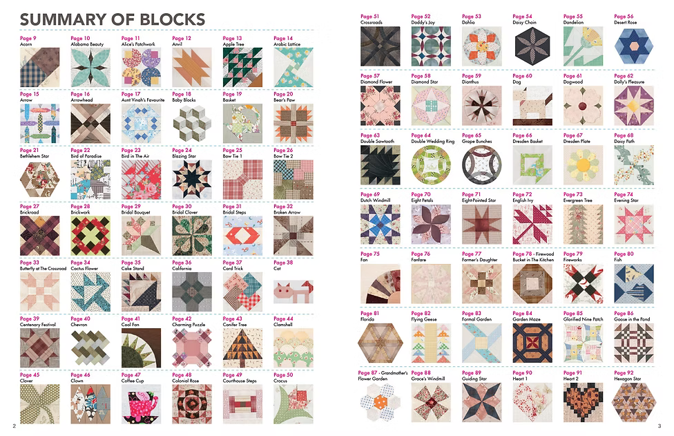 210 Traditional Quilt Blocks – Guía Paso a Paso de Patchwork y Quilting
