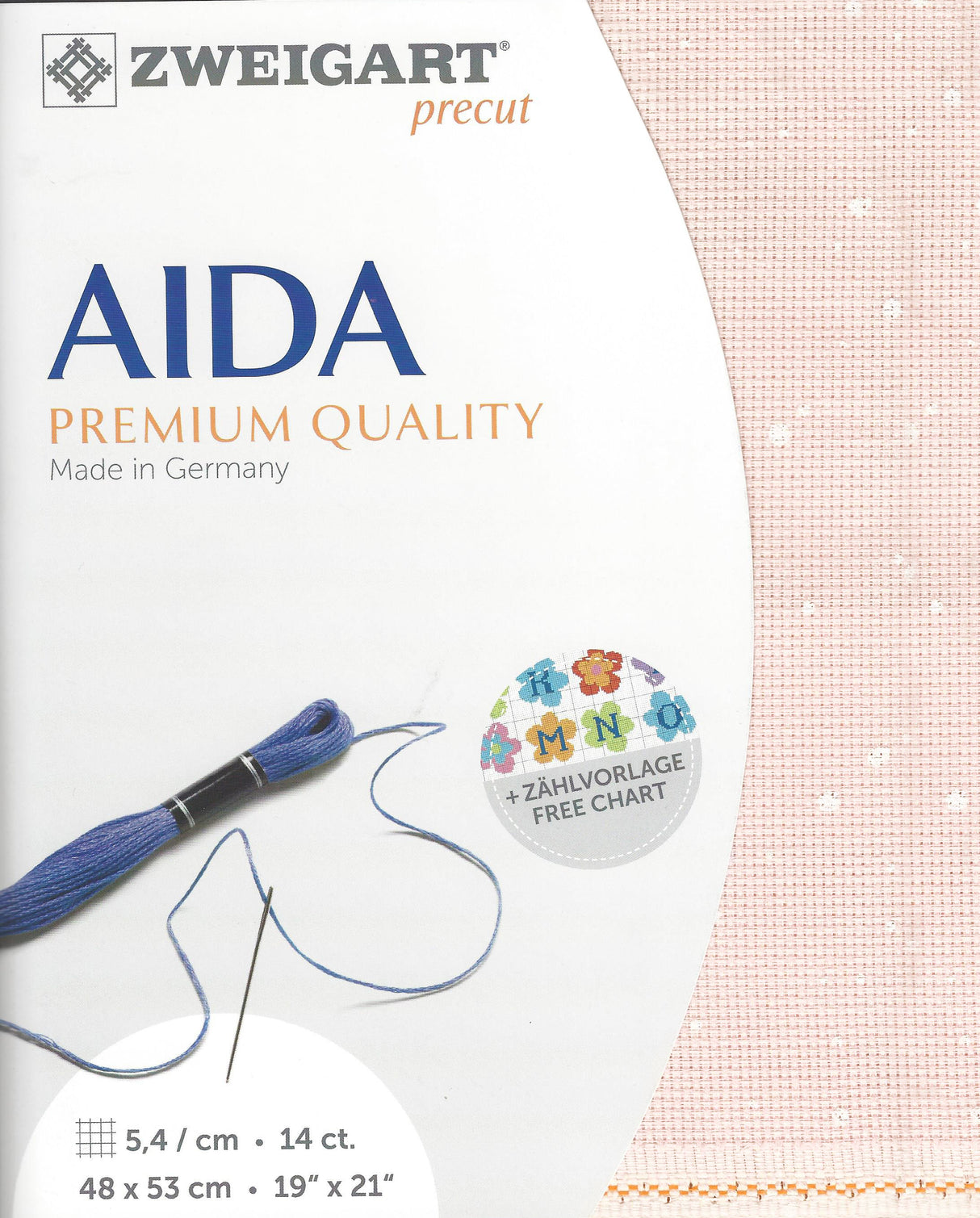 Zweigart 14ct Aida Cross Stitch Fabric - No. 4259 Splash