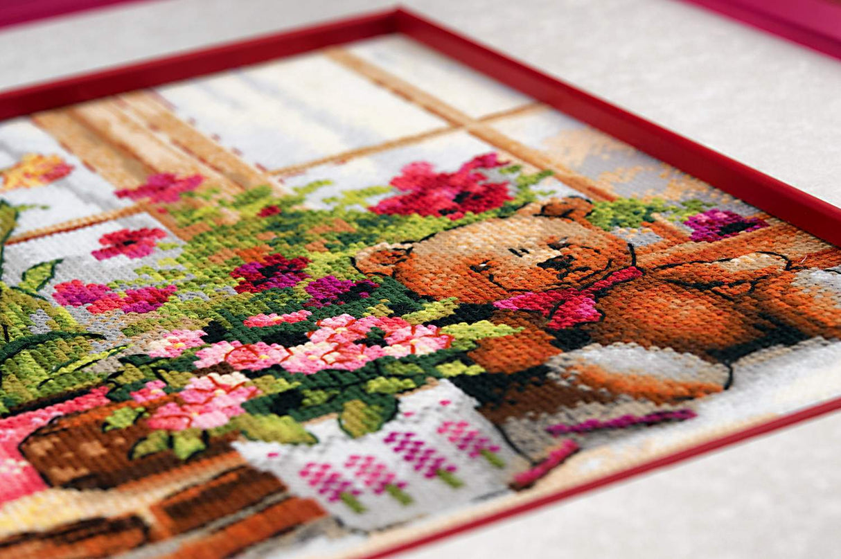 Kit de point de croix "Jonquilles sur le rebord de la fenêtre" 1762