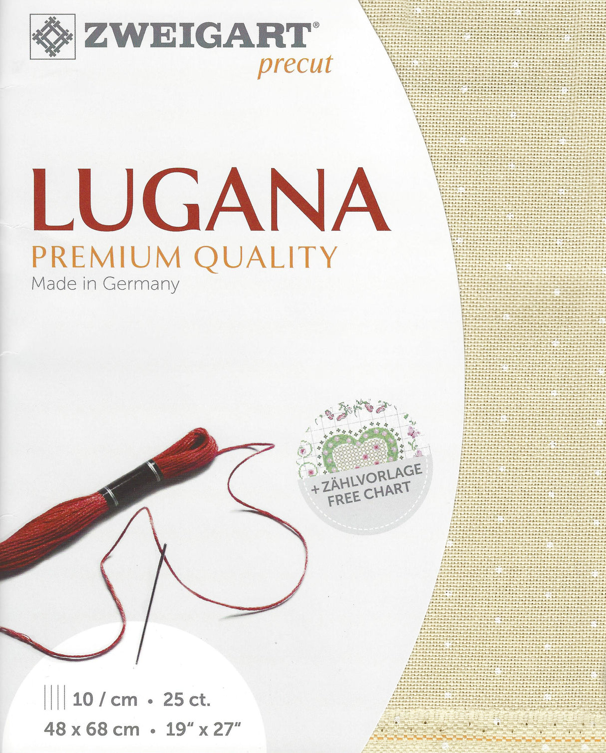 Retal - Tela de Punto de Cruz Zweigart 25ct Lugana - Color 2419 Mini Dots