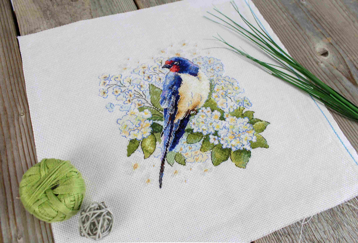 Les Hirondelles – Kit de broderie au point de croix MP Studia SNV-922