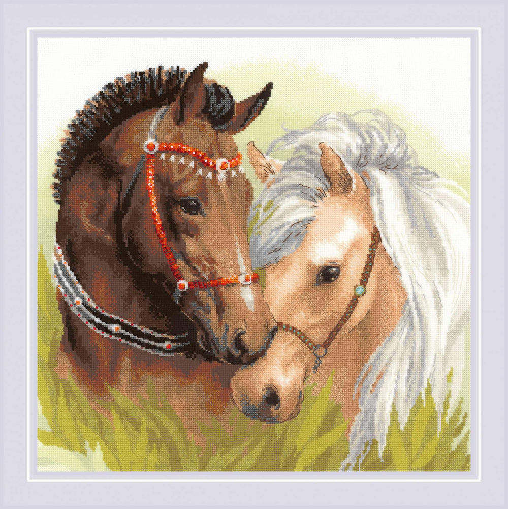 Kit au point de croix "Couple de chevaux" 1864