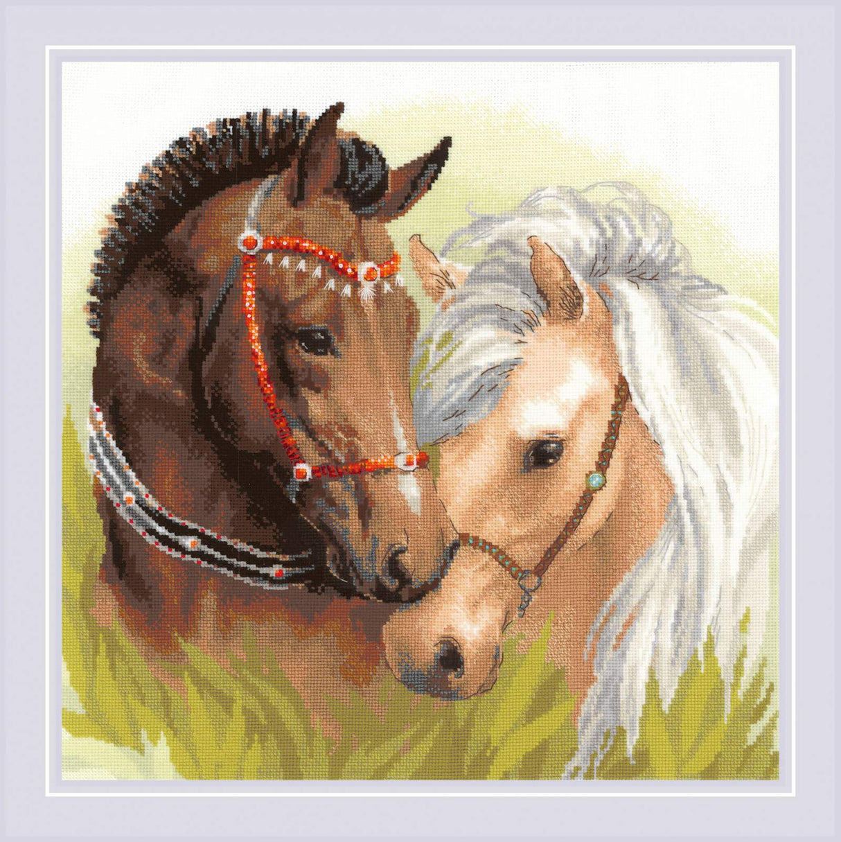 Kit au point de croix "Couple de chevaux" 1864